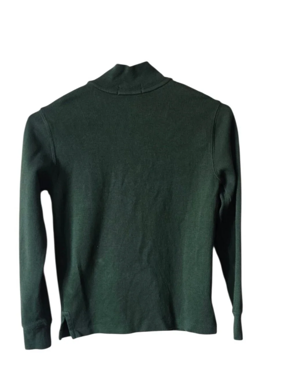 Polo Ralph Lauren Boys Estate Rib Quarter Zip Pullover Sweater Green Siz M 10-12